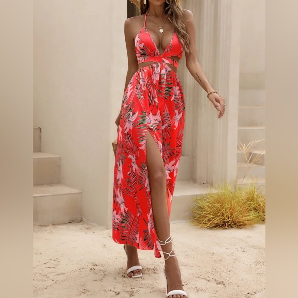 Shein dress watermelon color size small NWT